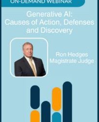 Generative AI: Causes Of Action, Defenses, And Discovery