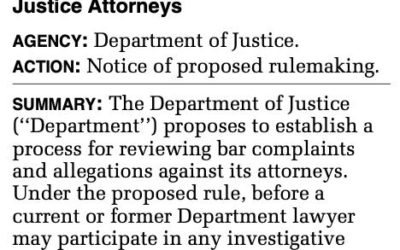 our legal news picks 18 Legal Ethics Roundup: Ethics Whiplash Over Executive Orders + FL Bondi Complaint, DOJ Takes On State Discipline, Spike In Judicial Conduct Complaints & More