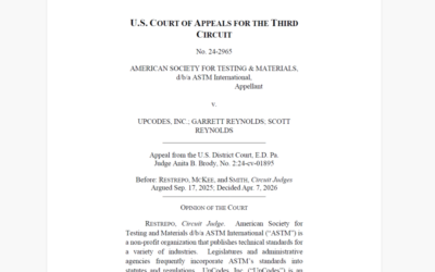 our legal news picks 64 Third Circuit Rules That UpCodes’ Publication of Incorporated Building Standards Is Likely Fair Use
