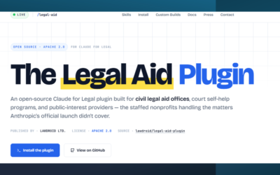 our legal news picks 49 The Claude-pocalypse Bypassed Legal Aid; LawDroid’s New Plugin Remedies That, with 15 Targeted Skills
