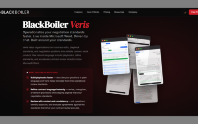 our legal news picks 15 BlackBoiler Launches Veris, Pairing Its Deterministic Redlining With Generative AI In Microsoft Word