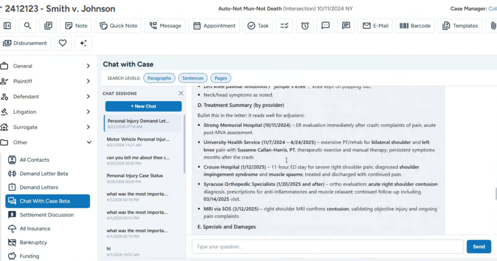 How SmartAdvocate™ Manages A Case From First Call To Final Settlement