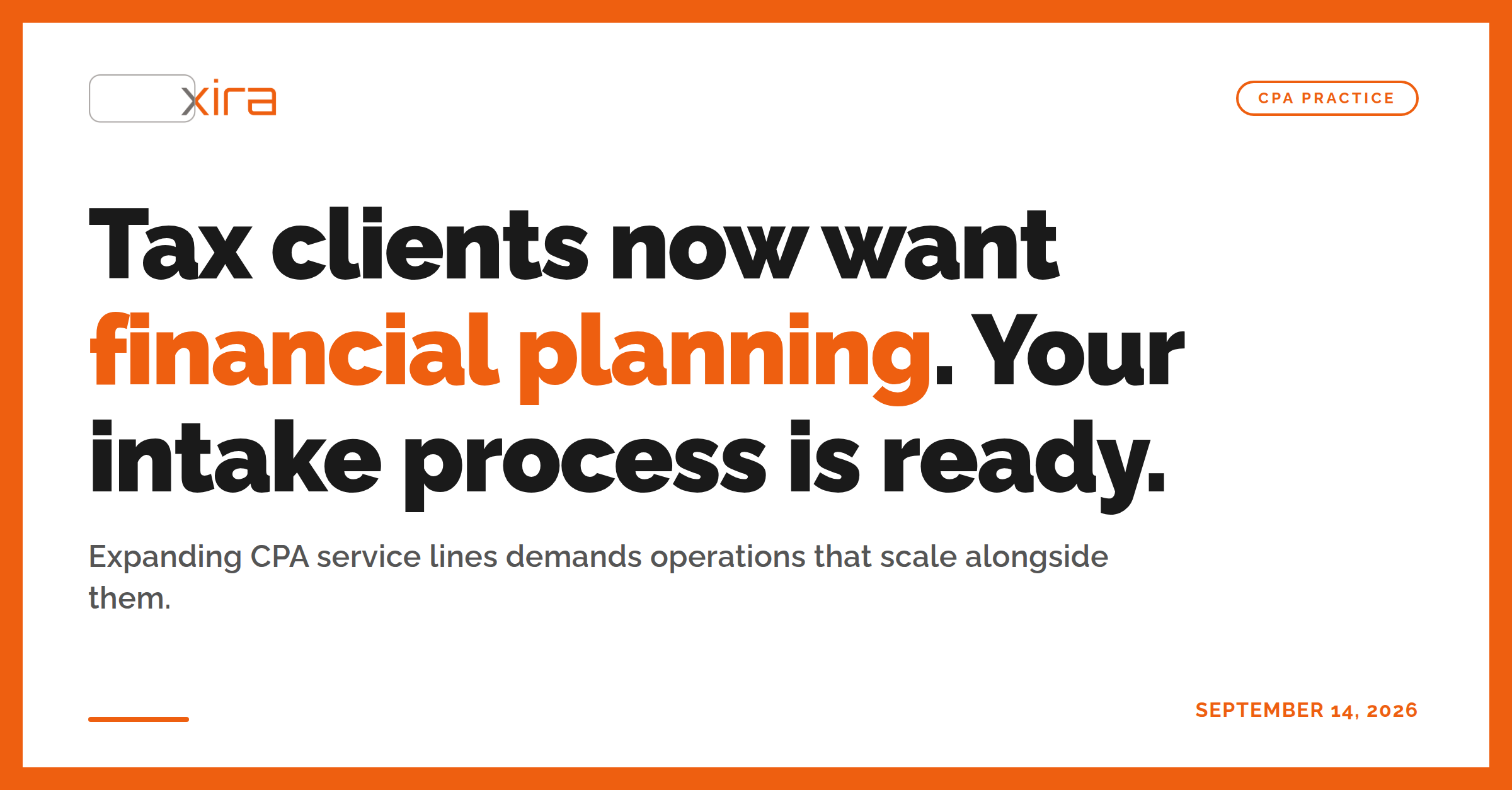 XIRA on LinkedIn 14 post 84 tax clients now want financial planning image