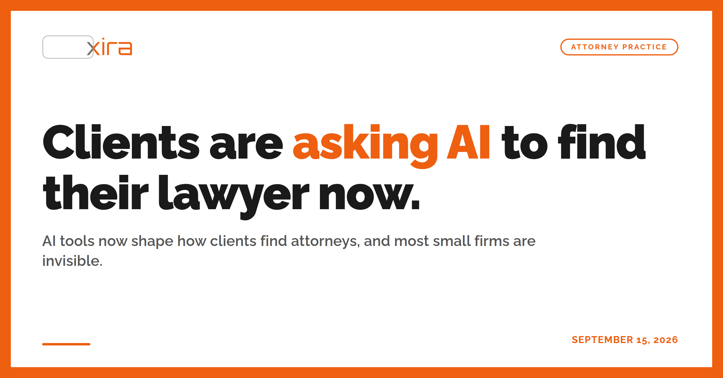 XIRA on LinkedIn 13 post 85 clients are asking ai to find their lawy image