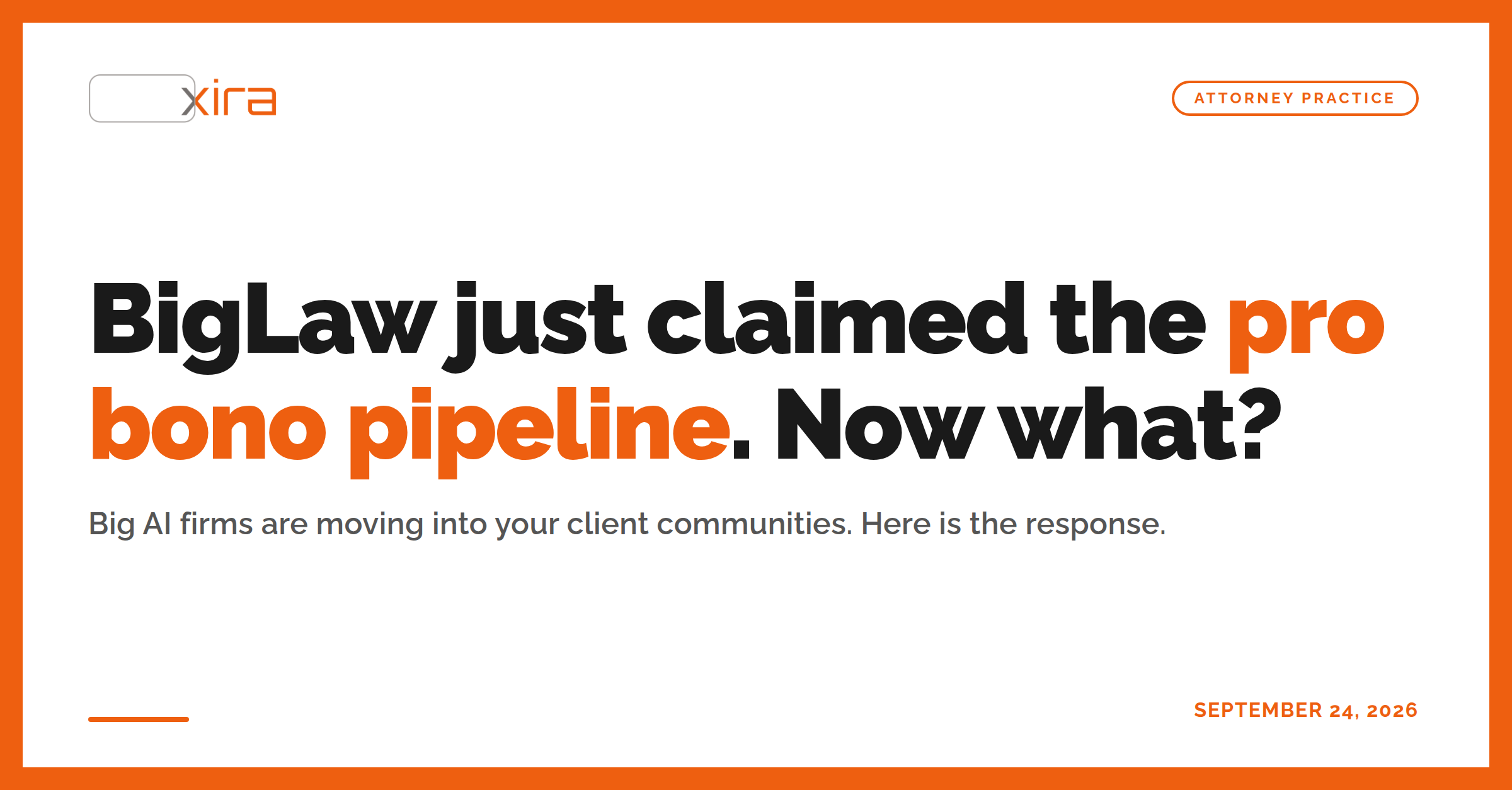 XIRA on LinkedIn 6 post 92 biglaw just claimed the pro bono pipelin image