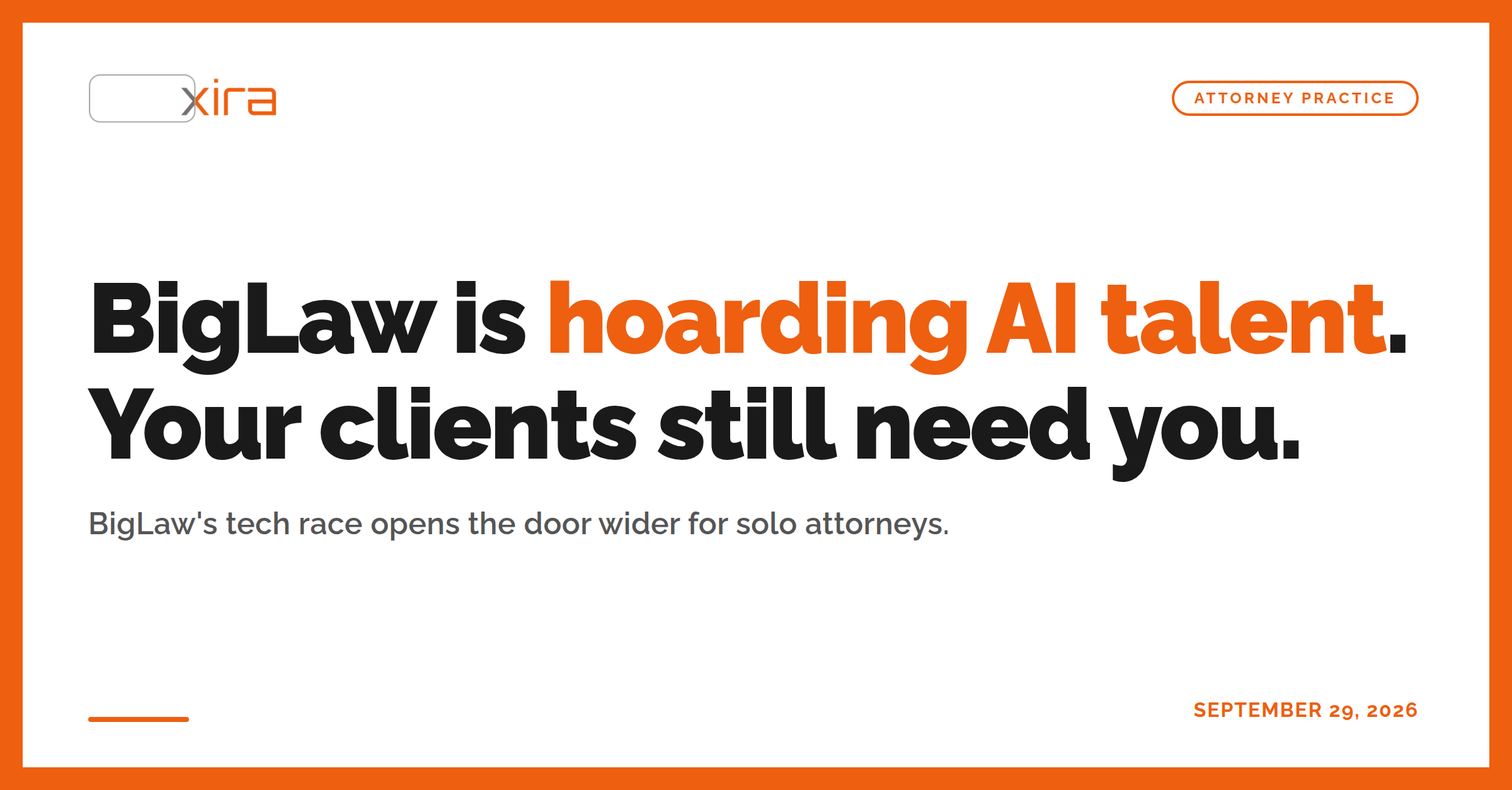 XIRA on LinkedIn 3 post 95 biglaw is hoarding ai talent your client image