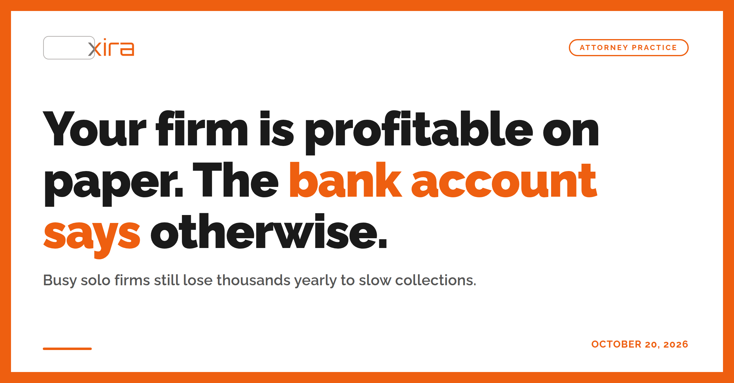 XIRA on LinkedIn 2 post 110 your firm is profitable on paper the ban image