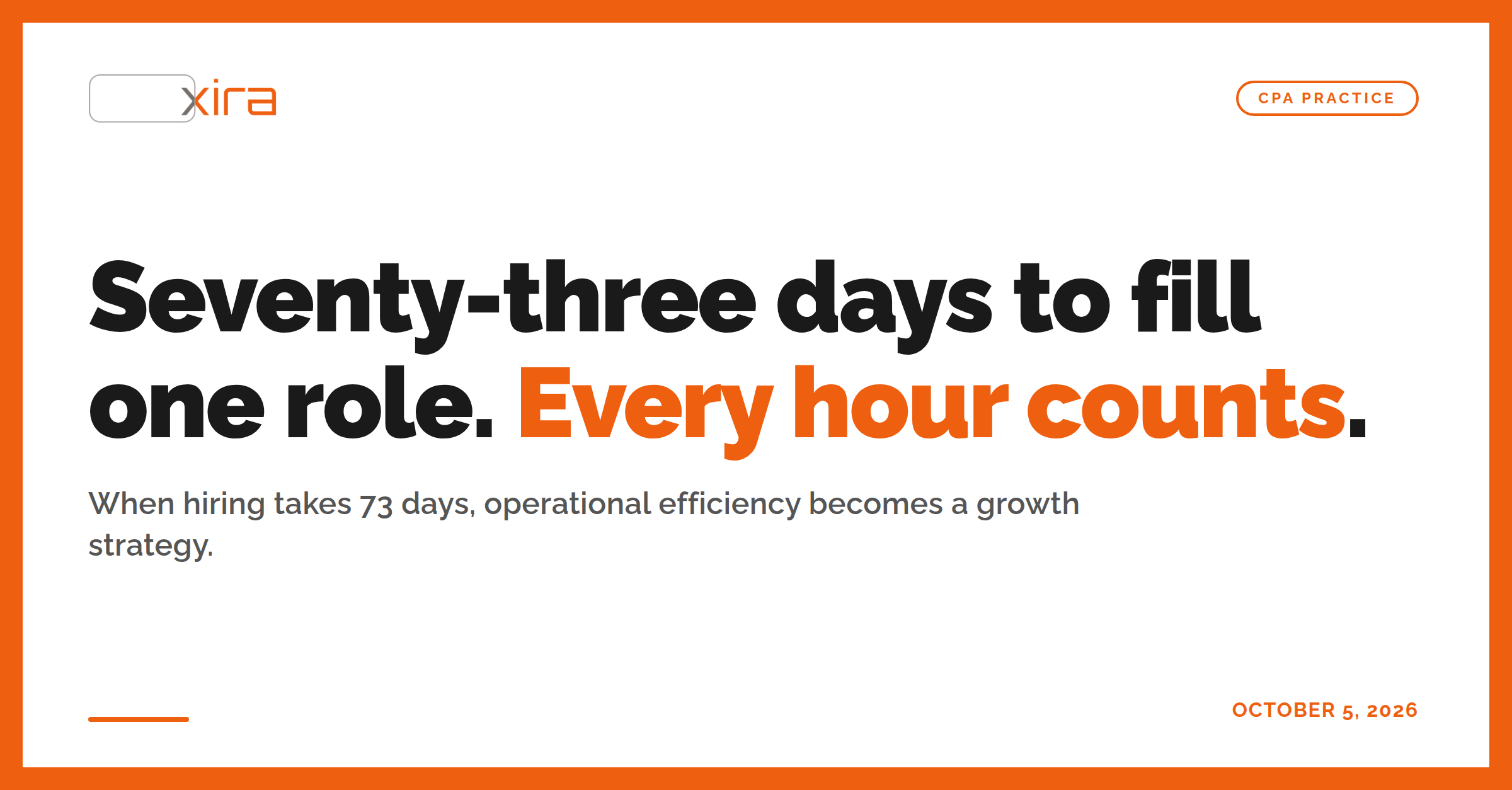 XIRA on LinkedIn 13 post 99 seventy three days to fill one role ever image